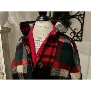 Vintage Women’s Eddie Bauer Mackinaw Wool Jacket Buffalo Plaid Check Small EUC